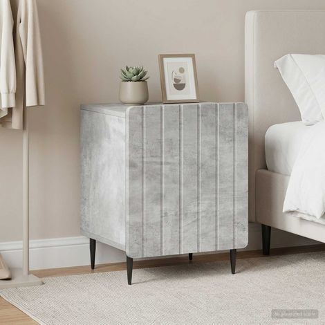 vidaXL Bedside Cabinet 2 pcs Concrete Grey 43 x 34.5 x 52 cm (1/5)