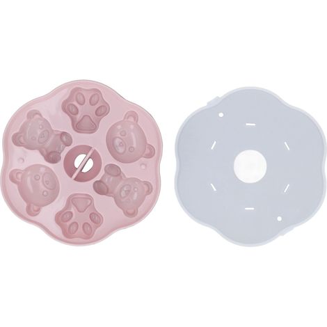 Moule en silicone ours mignon patte de chat glaçons gâteau pudding cuisine rose avec couvercle