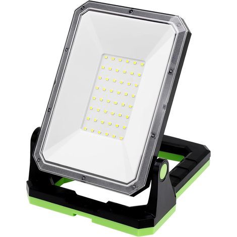 Ej.Life Lampe De Travail Projecteur Led Rechargeable 1300 Lm 4000 K avec Pliable Support, Usb Portable Chantier Baladeuse Ip65 Étanche pour Une Utilisation En Extérieur, Parfaite pour Les Chantiers (1/4)