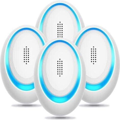 Confezione da 4 repellenti per insetti a ultrasuoni, trappola elettronica per topi per uso interno, inserto repellente per zanzare e ragni, efficace repellente per roditori