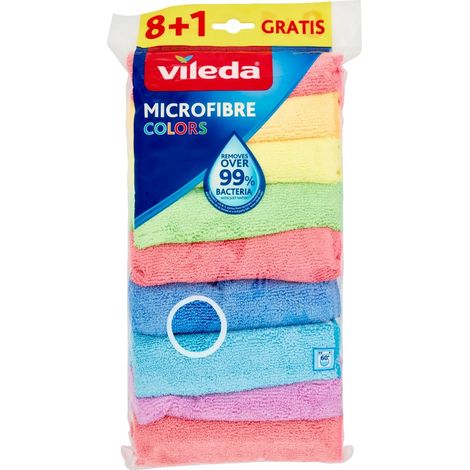 Set 8 Pezzi Panni in Microfibra Multipack Color 30 x 30 cm Vileda