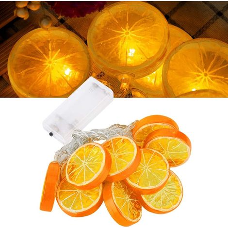 Guirlande Lumineuse 1.5m 10 Led, Chaîne Lumineuse Citrons, Alimenté par batterie [Toujours allumé],Guirlande LED pour Extérieur et Intérieur, Lumières pour Decoration Chambre, Mariage, Noël, Arbre, Fê