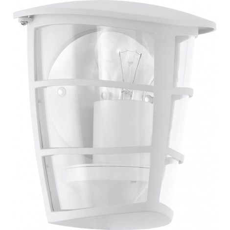 Applique Esterno Moderna Aloria Alluminio Bianco Policarbonato 1 Luce E27 (1/5)