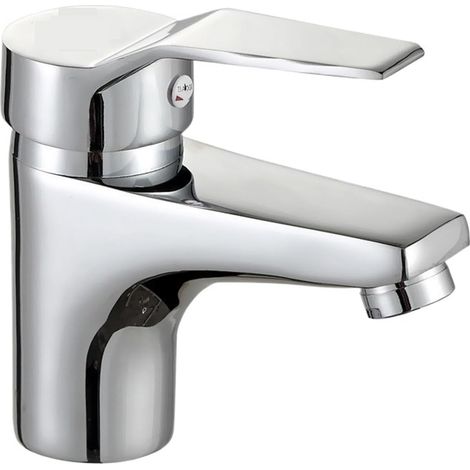 Mitigeur pour vasque - chromé - monocommande - eau froide (1/4)