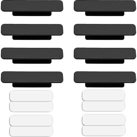 poignées adhésives pour meubles, tiroirs, cuisine, portes, fenêtres, tiroirs, placards, réfrigérateurs, abattants de toilettes, noires (1/5)