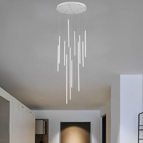 TRADE SHOP - Lampadario Sospeso 105w Moderno Pendenti Led Bianco Luce 6500k 4000k 3000k Lp-45b - -Bianco Caldo      -