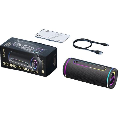 Altoparlante Bluetooth portatile, potenza 30W, impermeabile IPX7, nero (1/2)