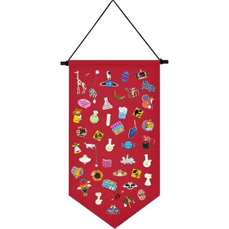 Organisateur de broches, boîte de rangement, toile colorée, tableau d'affichage, support, émail, épinglette, badge, suspension, bannière, boucles d'oreilles, porte-collection – Stylos non (1/5)