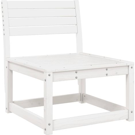 Maison Exclusive - Gartensofa Weiß Massivholz Kiefer (1/5)