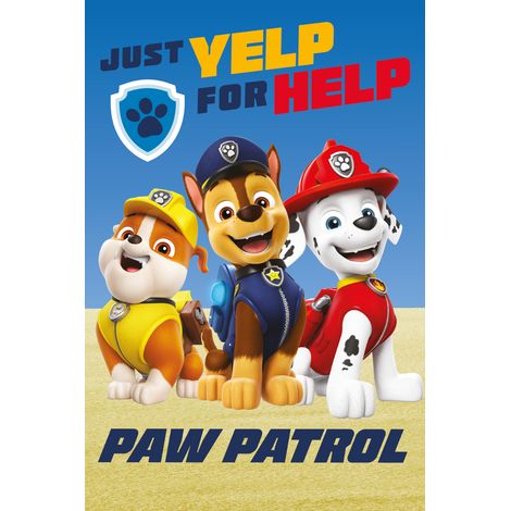 Couverture polaire 100x150 Paw Patrol Paw dogs bleu brigade plaid enfant 23 août