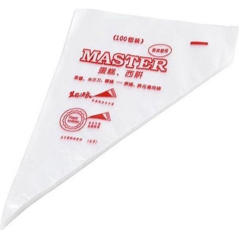 Poches à douille jetables - Pour crème fouettée et décoration de gâteaux - Plastique - 1 litre - Lot de 100 (1/3)