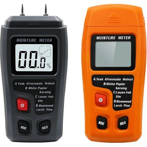 Humidimètre Numérique LCD bois humidimètre humide hygromètre détecteur bois humidité caravane testeur outil for bois plâtre(Black No battery) (1/4)