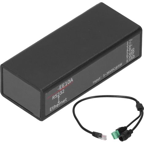 Convertisseur réseau RS232 vers Ethernet, serveur série 5-36V, module de transmission de données industrielle, interface TCP/IP, communication filaire stable. (1/5)