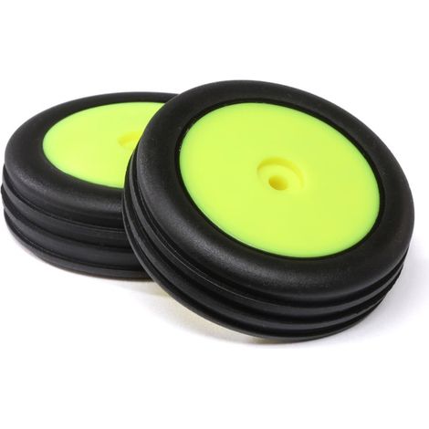 Wide Body Rib Front Mounted Tires Yellow (2): Mini B