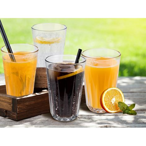 4-er Set Trinkbecher 300ml, unzerbrechliche Tritan Gläser Kristallklar (1/5)