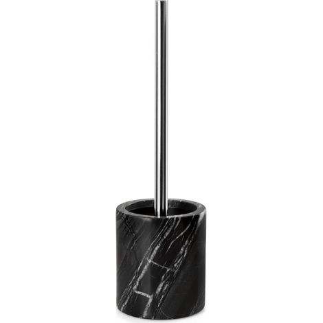 Q-BATH PREMIUM DECOR 1528 Toilettenbürste, schwarz, grauer Marmor (1/3)