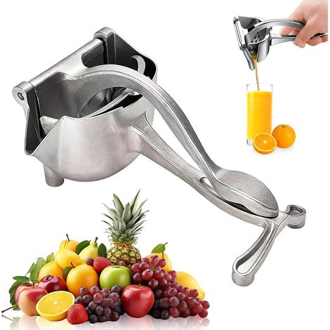 Presse Agrumes Manuel Aluminium, Extracteur De Jus Avec Poignée Ergonomique, Diy Presse à Fruits Pour Orange/Citron/Fruits, Presse-Citron Manuel Pour Cuisine, Bar, Bar à Jus (1/5)