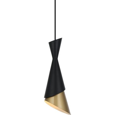 SUSPENSIONS MALIA 1 E27 NOIR ITALUX PND-85949-1 BK+GD (1/3)