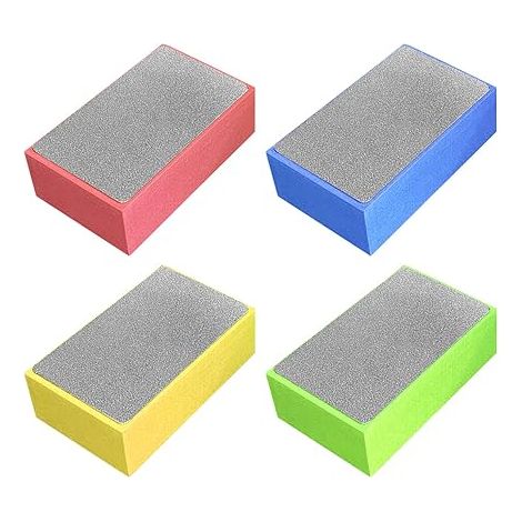 BEBUSINGOTO 4-teilige Diamant-Handpolierpads zum Schleifen von Beton, Glas, Stein, Granit, Marmor 60, 100, 200, 400 (wie abgebildet) (1/5)