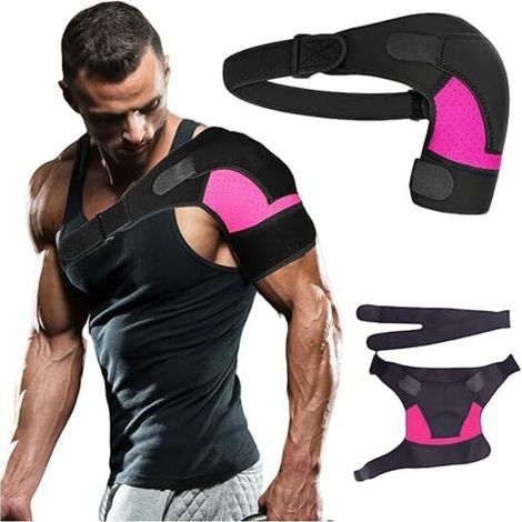 Verstellbare Schulterstütze. Schulterbandage. Sportliche Schulterstütze. Verstellbare Schulterbandage. Schulterstütze. Schulterstütze. Für Damen und Herren. Weiche Schulterstütze. (1/5)