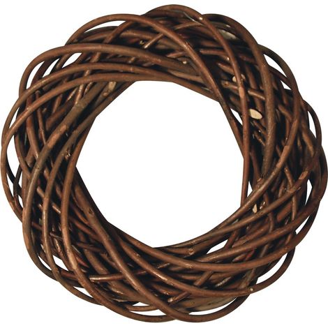 couronne en osier non pelée 30 de diamètre cm x 7 cm idéale comme couronne de noà«l ou pâque à la porte ou au centre de la table aussi pour la décoration murale - marron, Marron, 30cm ø x 7cm (1/3)