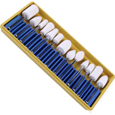 Têtes De Polissage,Lot de 13 Tête De Meule En Feutre De Laine, Accessoires De Polissage De Meule De Polissage, Utilisée Pour Polir Les Bijoux Et Le Métal Lot de 13 (1/5)
