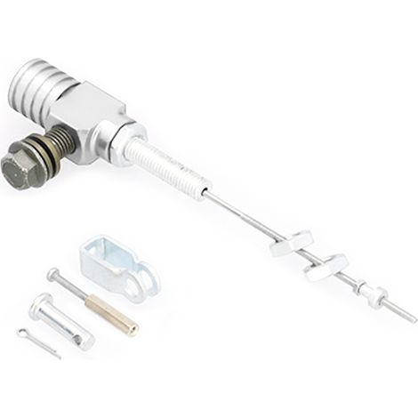 Maître-cylindre d'embrayage hydraulique M10x1,25mm en alliage d'aluminium pour moto, quad et dirt bike - Argent (1/5)