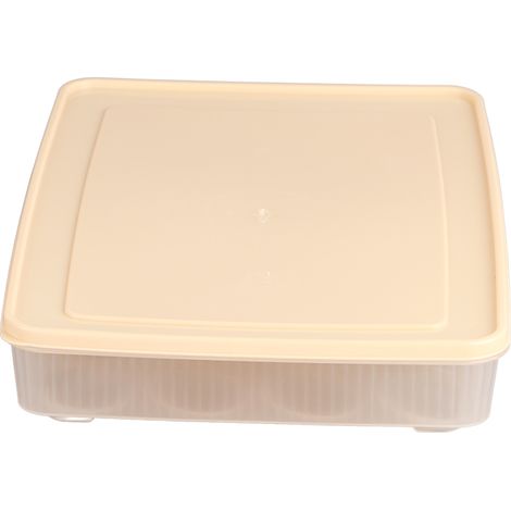 Schnellgefrierbox, Kühlschrankaufbewahrungsbox, Müllbox, Lebensmittelbehälter (Beige) (1/5)