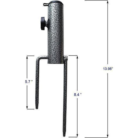 Paar Sonnenschirmheringe, Bodenanker, Sonnenschirme, Strandsonnenschirme, Sandanker, Sonnenschirmstangen, Eisen, Sonnenschirmstützen, Sonnenschirmzubehör, Befestigungen für Balkon-Sonnenschirmstangen, (1/5)