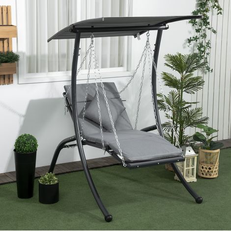 seduta poltrona 108x145 cm reclinabile grigio scuro OKMYHOME (1/3)