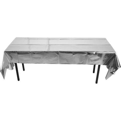 Nappe Aluminium - Brillant Métallique - Pour Table de Fête - Lot de 2