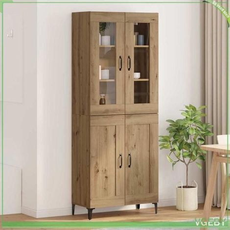 Meuble de séjour - ABI Haut Armoire - Chêne artisanal - 4 portes - 69,5 x 34 x 180 cm (1/5)