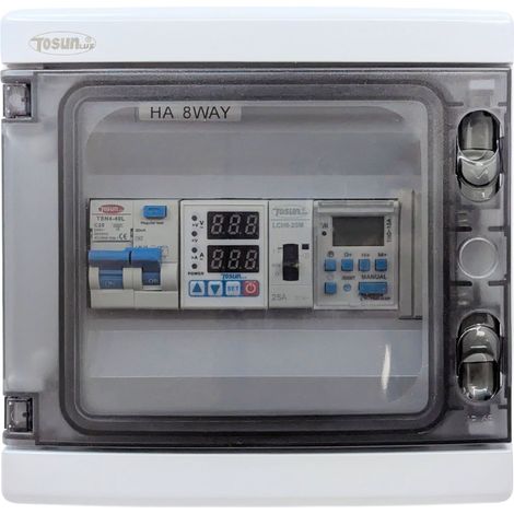Cuadro Eléctrico para Piscina  IP65 de Alta Resistencia Al Sol, Lluvia y Polvo  Ideal para Intemperie  Contactor y Protector para Motor de 0-3CV