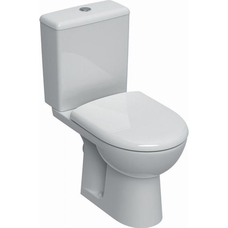 Allia – Pack WC au sol Geberit Renova – Sortie horizontale – Réservoir réversible – Abattant en duroplast – Rinçage double touche – 6L