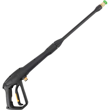 Pistola de lavado de alta presión M22 de 33 pulgadas, presión máxima de 2030 psi, con manguera de extensión de 6,35 mm, boquilla y bloqueo de seguridad, lanza de lavado automotriz de aluminio y plásti (1/5)