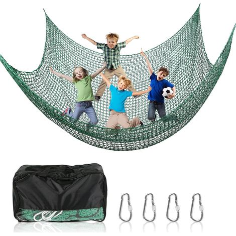 Filet d'escalade, aire de jeux, charge lourde, double couche, pour enfants, filet d'escalade, balançoire, filet de protection contre les chutes pour enfants, pour aire de jeux, extérieur -1x3M