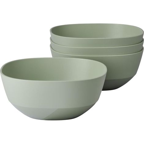 Saladier 4 pièces Silueta - Lavable au lave-vaisselle et résistant au micro-ondes - Plat de service - Plats à tapas - Vaisselle - 750 ml - Nordic sage (1/5)