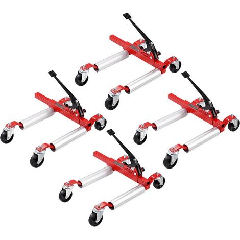 Rouleaux Aluminium Chariot de Roue Déplacement Véhicule 1500 lb Manœuvre 360° pour Garage Atelier Lot de 4 (1/5)