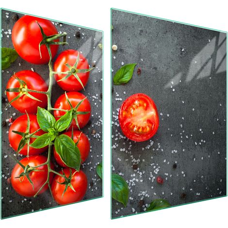 GLASSCHUTZPLATTE FÜR HERD 70x52 TOMATEN (1/5)