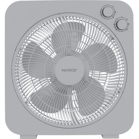 Ventilador box fan "Bronte" (45W motor AC 230V) color gris (1/5)
