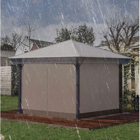 Copertura per gazebo 3 x 3 m impermeabile in plastica trasparente OKMYHOME (1/5)