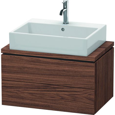 Armario consola bajo L-CUBE 400x720x477mm nogal oscuro