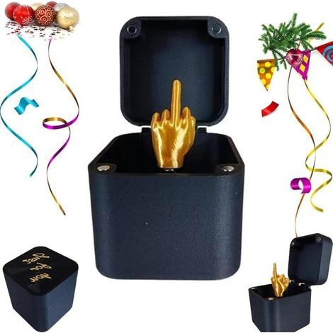 Set regalo a sorpresa - Dito medio - Nero - 1 pezzo - Per adulti dai 13 anni in su (1/3)