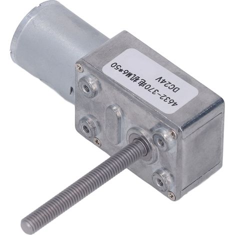 Moteur à engrenages CC à grande bobine de torsion en laiton, rotation horaire/antihoraire, autobloquant, M6, 24 V CC, 210 tr/min (1/5)