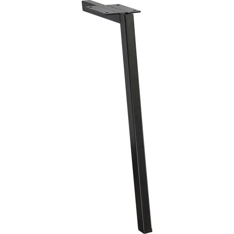 Wagner Möbelfuß 40cm Square - Metall Möbelbein mit integrierter Anschraubplatte, Stahl schwarz