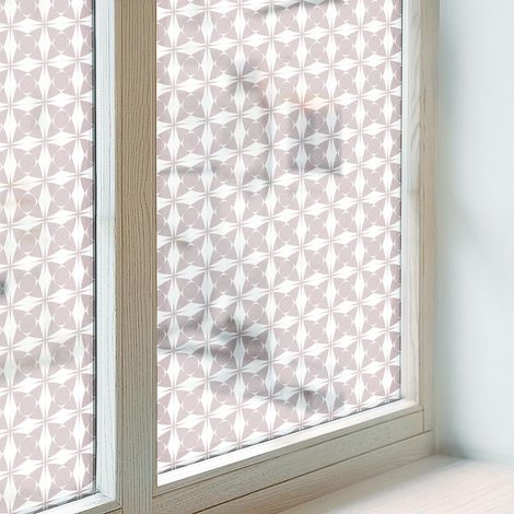 Sichtschutzfolie 50x116 cm Milchglas Blickdicht Folie für Badezimmer Dekorfolie PVC Dekorativ Selbstklebend Sichtschutz Fenster Geometrie der Harmonie