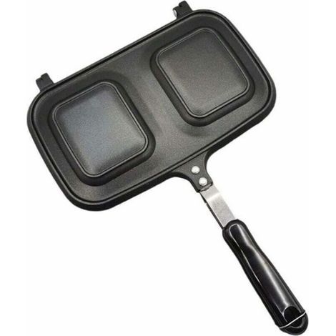 Poêle À Croque-monsieur - Anti-adhésif - Aluminium Et Pierre Médicale - Pour Cuisinière Gaz Électrique Vitrocéramique - 26 X 15,5 Cm - 1 Pièce (1/4)