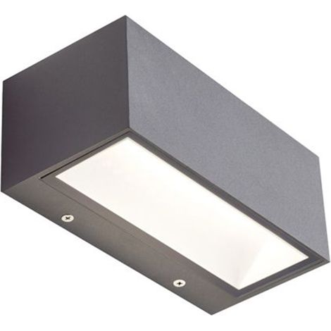 Applique Da Esterno Maxi Biemissione Box Alluminio Grafite 40W Led 4000K (1/2)