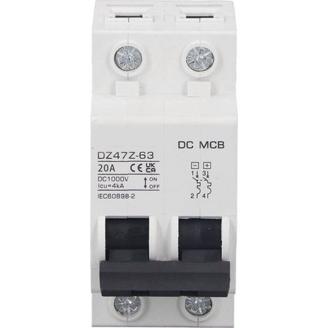 Interruttori automatici fotovoltaici, interruttori automatici in corrente continua, sistemi magnetici ed estintori ad arco ausiliari da 1000 V (20 A) per motociclette elettriche. (1/5)