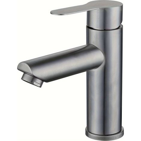 Robinet de Lavabo à Eau Froide en Acier Inoxydable 304 – Installation sur Vasque, Résistant à la Rouille et Durable, Design Moderne et Minimaliste pour Salle de Bain (1/4)